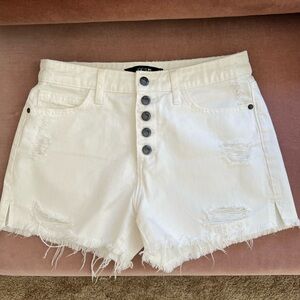 Joe's Jeans White Distressed Jean Shorts